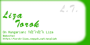 liza torok business card